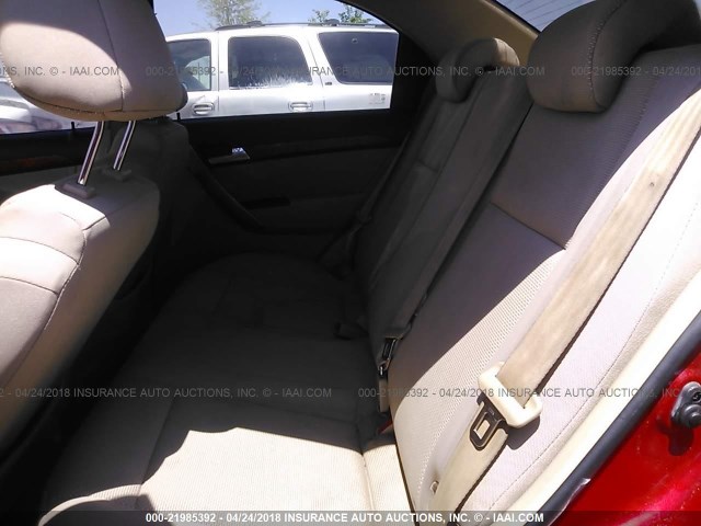 KL1TD56618B277502 - 2008 CHEVROLET AVEO LS 红色 照片 8
