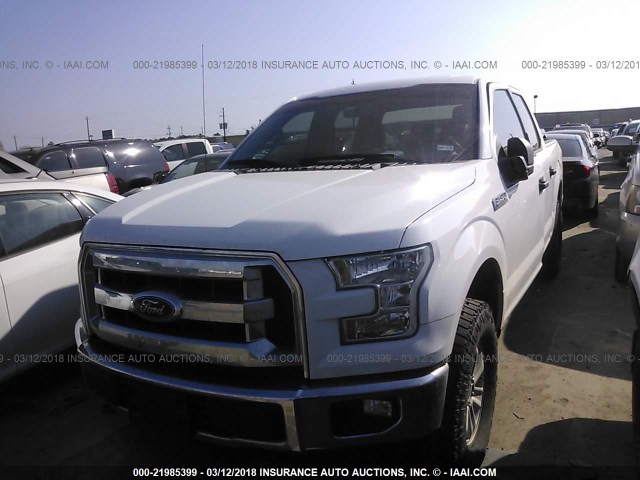 1FTEW1EFXGKF81643 - 2016 FORD F150 SUPERCREW WHITE photo 2