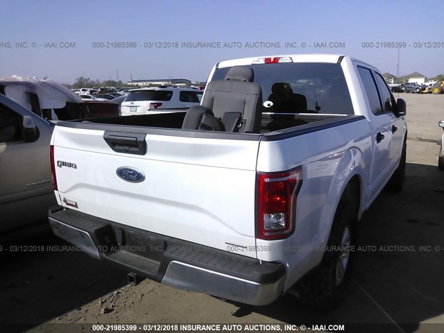 1FTEW1EFXGKF81643 - 2016 FORD F150 SUPERCREW WHITE photo 4