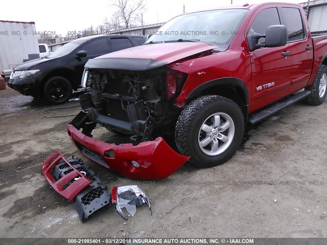 1N6BA0EC0BN316624 - 2011 NISSAN TITAN S/SV/SL/PRO-4X RED photo 6