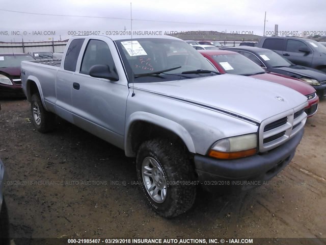 1D7HG12X73S124294 - 2003 DODGE DAKOTA SXT SILVER photo 1