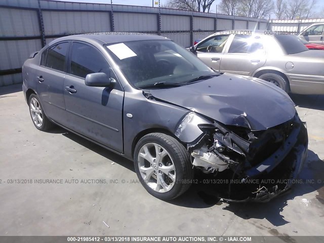 JM1BK32F481135221 - 2008 MAZDA 3 I GRAY photo 1