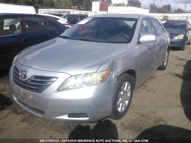 4T1BB46K08U032076 - 2008 TOYOTA CAMRY HYBRID SILVER photo 2