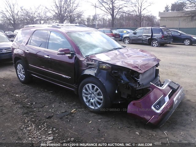 1GKKVTKD5GJ162646 - 2016 GMC ACADIA DENALI MAROON photo 1