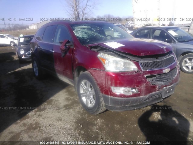 1GNLRFED4AJ266044 - 2010 CHEVROLET TRAVERSE LT BURGUNDY photo 1