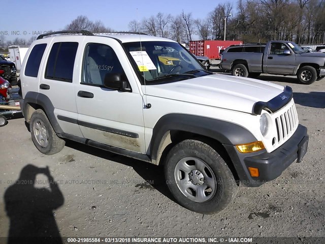 1J4GL48K86W255546 - 2006 JEEP LIBERTY SPORT WHITE photo 1