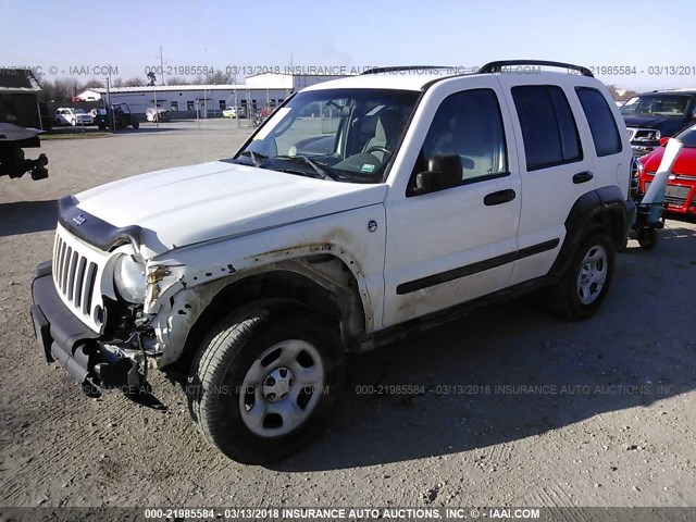 1J4GL48K86W255546 - 2006 JEEP LIBERTY SPORT 白色 照片 2