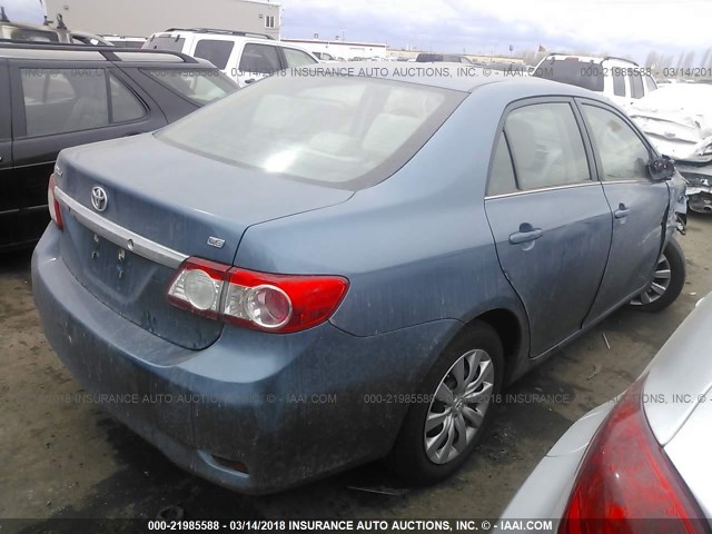 5YFBU4EE0DP177460 - 2013 TOYOTA COROLLA S/LE BLUE photo 4