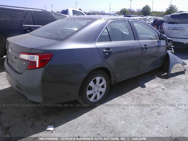 4T4BF1FK7CR167346 - 2012 TOYOTA CAMRY SE/LE/XLE ნაცრისფერი ფოტო 4