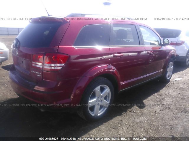 3D4PH5FV7AT232075 - 2010 DODGE JOURNEY SXT RED photo 4