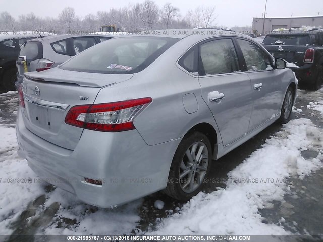 3N1AB7AP3FY298631 - 2015 NISSAN SENTRA S/SV/SR/SL GRAY photo 4