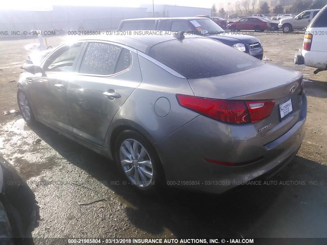 5XXGN4A77EG289080 - 2014 KIA OPTIMA EX GRAY photo 3