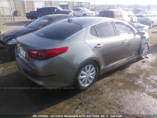 5XXGN4A77EG289080 - 2014 KIA OPTIMA EX GRAY photo 4