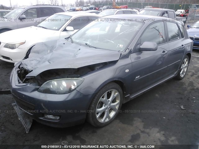 JM1BK344881842995 - 2008 MAZDA 3 HATCHBACK GRAY photo 2