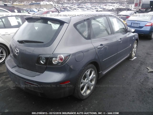 JM1BK344881842995 - 2008 MAZDA 3 HATCHBACK GRAY photo 4