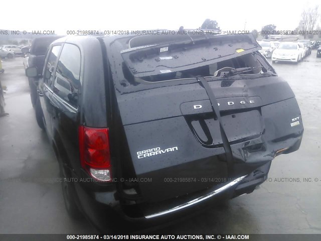 2C4RDGCG9JR179224 - 2018 DODGE GRAND CARAVAN SXT BLACK photo 3