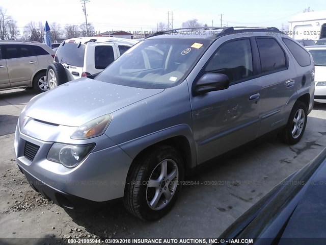 3G7DB03E14S506436 - 2004 PONTIAC AZTEK GRAY photo 2