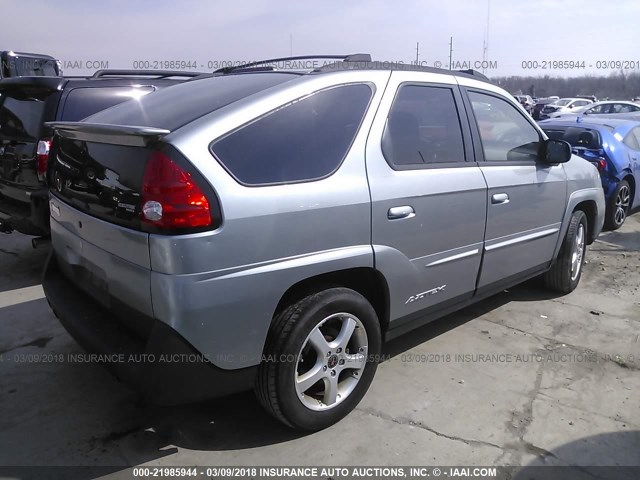 3G7DB03E14S506436 - 2004 PONTIAC AZTEK GRAY photo 3