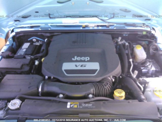 1C4AJWAG8HL725937 - 2017 JEEP WRANGLER SPORT 蓝色 照片 10