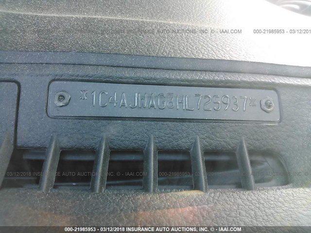 1C4AJWAG8HL725937 - 2017 JEEP WRANGLER SPORT 蓝色 照片 9