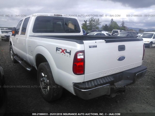 1FT7W2BT3BED12612 - 2011 FORD F250 SUPER DUTY WHITE photo 3