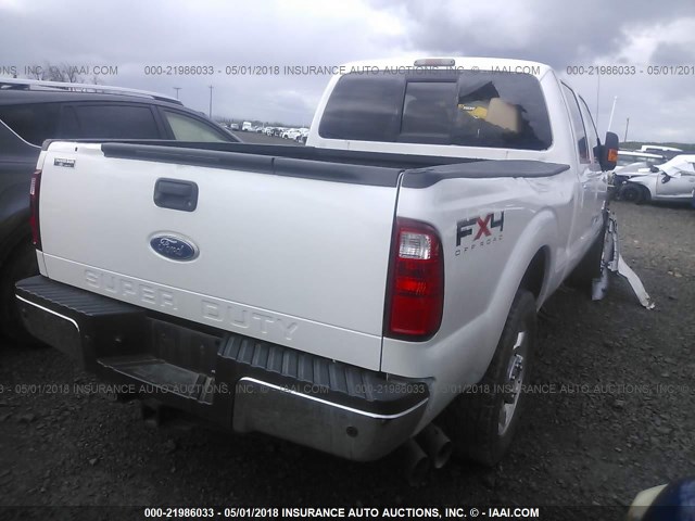 1FT7W2BT3BED12612 - 2011 FORD F250 SUPER DUTY WHITE photo 4