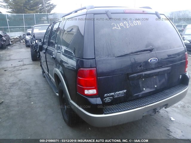 1FMZU74W54UC20652 - 2004 FORD EXPLORER EDDIE BAUER BLACK photo 3