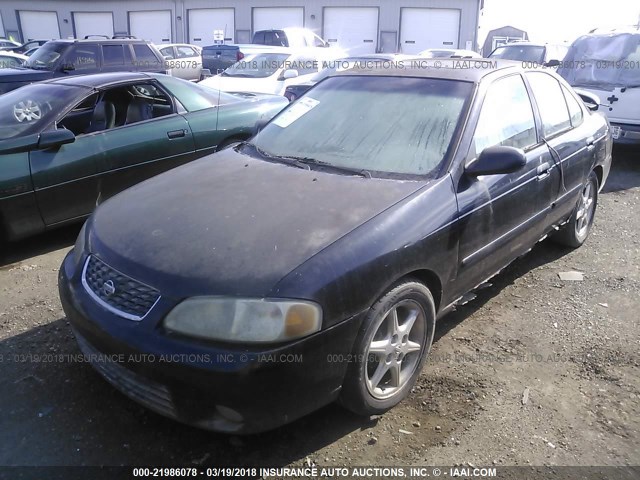 3N1BB51D21L115921 - 2001 NISSAN SENTRA SE BLACK photo 2