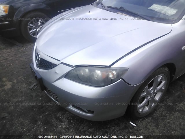 JM1BK32G491237743 - 2009 MAZDA 3 I SILVER photo 6