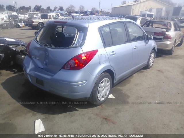 3N1BC1CP3AL453759 - 2010 NISSAN VERSA S/SL BLUE photo 4