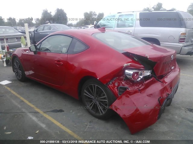 JF1ZNAA10F8708190 - 2015 TOYOTA SCION FR-S წითელი ფოტო 3