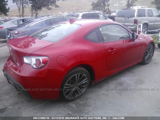JF1ZNAA10F8708190 - 2015 TOYOTA SCION FR-S წითელი ფოტო 4