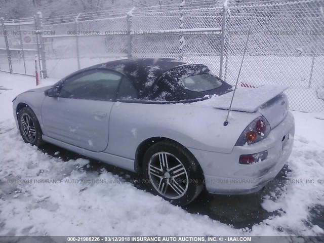 4A3AE75H33E016209 - 2003 MITSUBISHI ECLIPSE SPYDER GTS SILVER photo 3