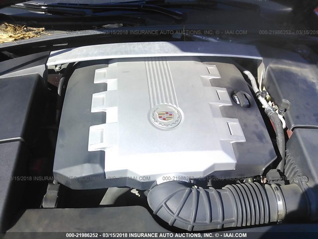 1G6DJ577180200706 - 2008 CADILLAC CTS BURGUNDY photo 10