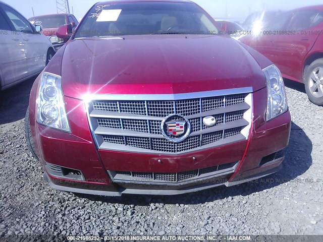 1G6DJ577180200706 - 2008 CADILLAC CTS BURGUNDY photo 6