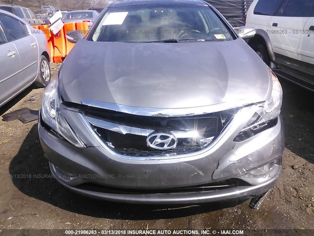 5NPEC4AC2DH599165 - 2013 HYUNDAI SONATA SE/LIMITED GRAY photo 6