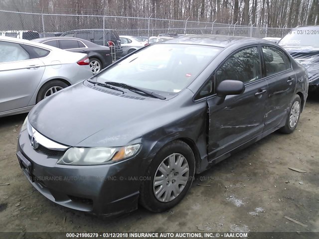 2HGFA1F31AH512959 - 2010 HONDA CIVIC VP GRAY photo 2