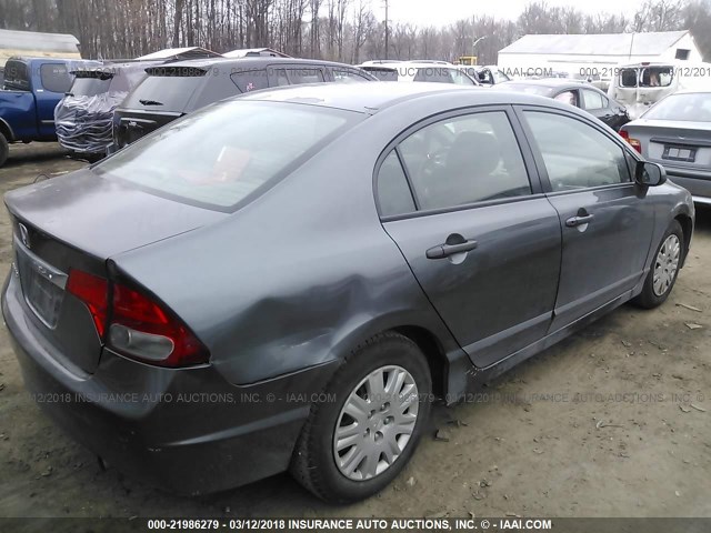 2HGFA1F31AH512959 - 2010 HONDA CIVIC VP GRAY photo 4