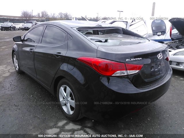 5NPDH4AE1DH426848 - 2013 HYUNDAI ELANTRA GLS/LIMITED BLACK photo 3