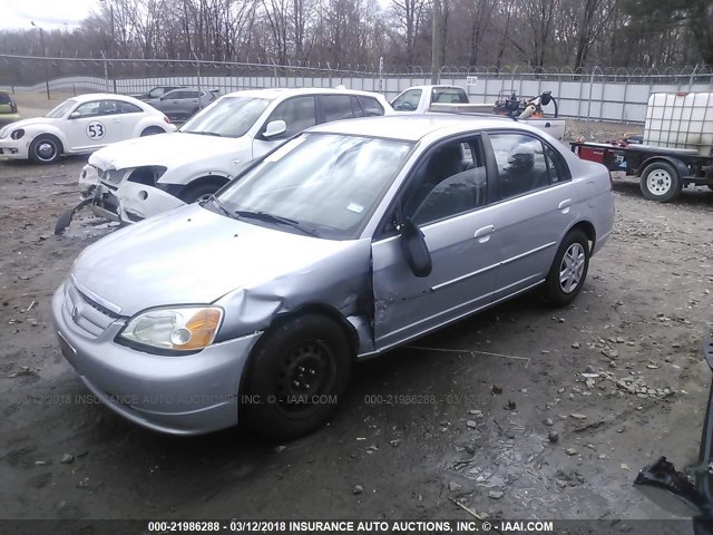 2HGES16593H536973 - 2003 HONDA CIVIC LX SILVER photo 2