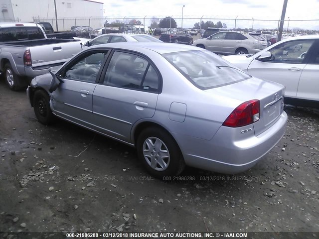 2HGES16593H536973 - 2003 HONDA CIVIC LX SILVER photo 3