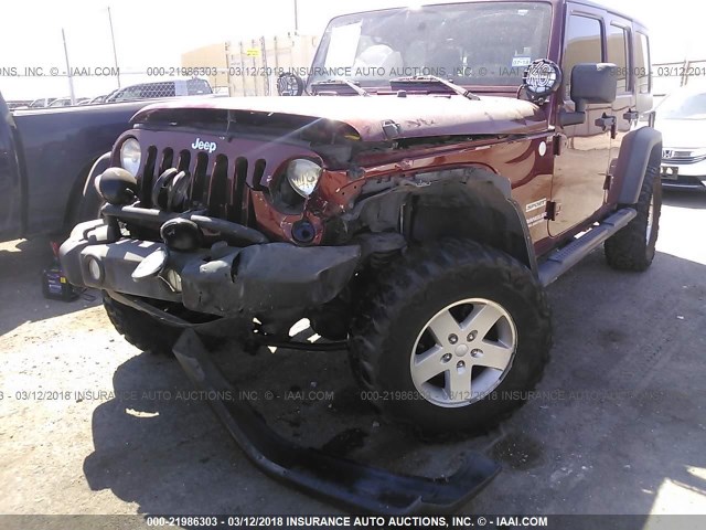 1J4BA3H18AL158326 - 2010 JEEP WRANGLER UNLIMITE SPORT RED photo 6