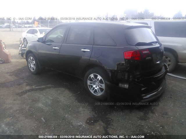 2HNYD28337H515401 - 2007 ACURA MDX TECHNOLOGY BLACK photo 3