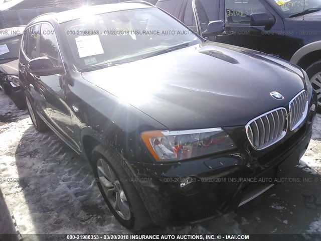 5UXWX7C53E0E78119 - 2014 BMW X3 XDRIVE35I BLACK photo 1