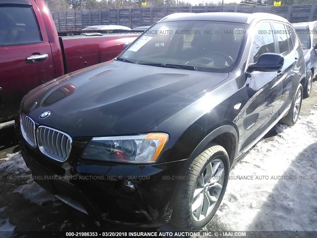 5UXWX7C53E0E78119 - 2014 BMW X3 XDRIVE35I BLACK photo 2