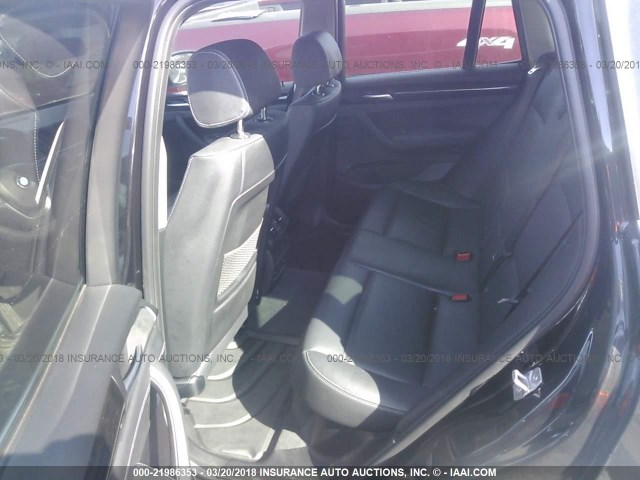 5UXWX7C53E0E78119 - 2014 BMW X3 XDRIVE35I BLACK photo 8