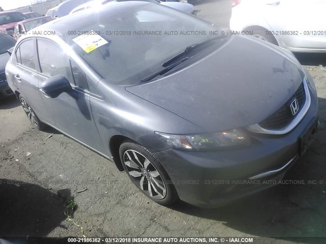 19XFB2F90EE228620 - 2014 HONDA CIVIC EXL GRAY photo 1