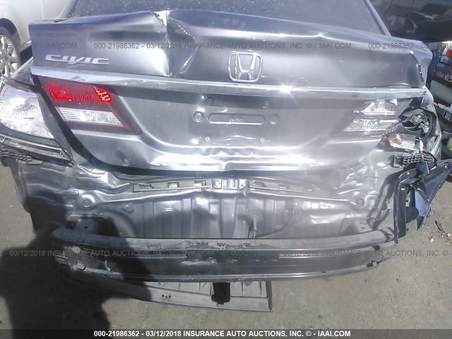 19XFB2F90EE228620 - 2014 HONDA CIVIC EXL GRAY photo 6