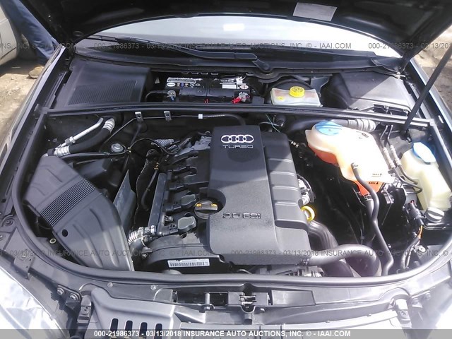 WAUAF78E38A030415 - 2008 AUDI A4 2.0T BLACK photo 10