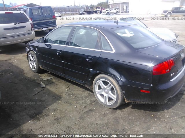 WAUAF78E38A030415 - 2008 AUDI A4 2.0T BLACK photo 6